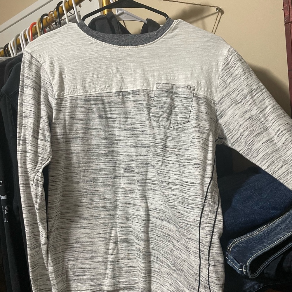 Boy’s Gray Striped Shirt